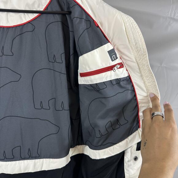 Perfect Moment Jacket Women Large Queenie Quilted Puffer Ski Rainbow Stripe Chic - Picture 10 of 16